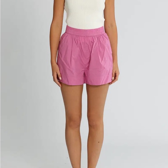 LMND Chiara Shorts in Bright Pink High Waisted Size Small - Picture 11 of 11